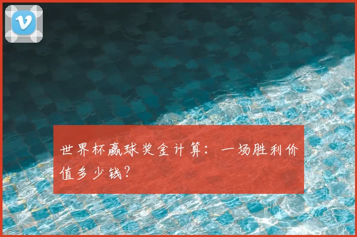 世界杯赢球奖金计算:一场胜利价值多少钱?